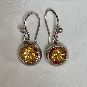 Sterling Silver and Topaz Earrings